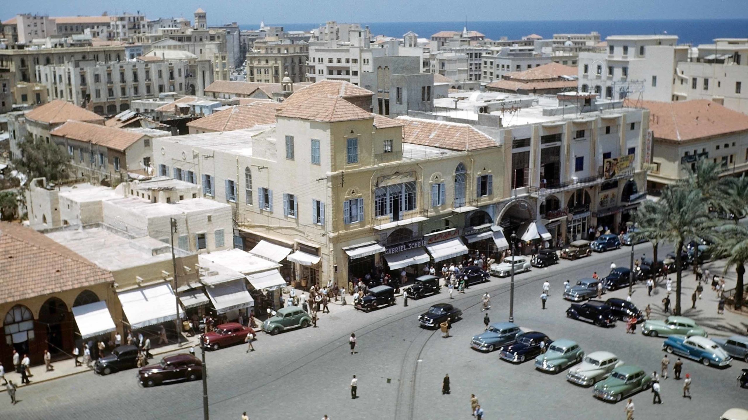 Vue aérienne d’une rue de Beyrouth en mai 1948. (Ivan Dmitri/Michael Ochs Archives/Getty Images)