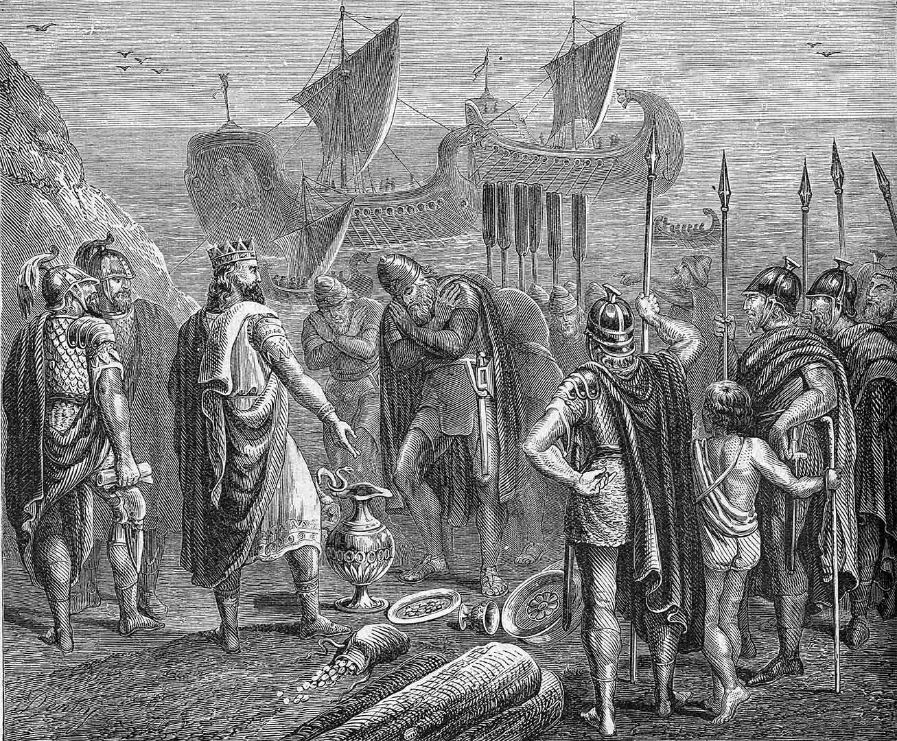Un récit de la Bible raconte l’expédition du roi Salomon et du roi de Tyr Hiram à Ophir dont ils rapportèrent de grandes quantités d’or, de pierres précieuses et de bois de santal. (SeM/Universal Images Group via Getty Images)