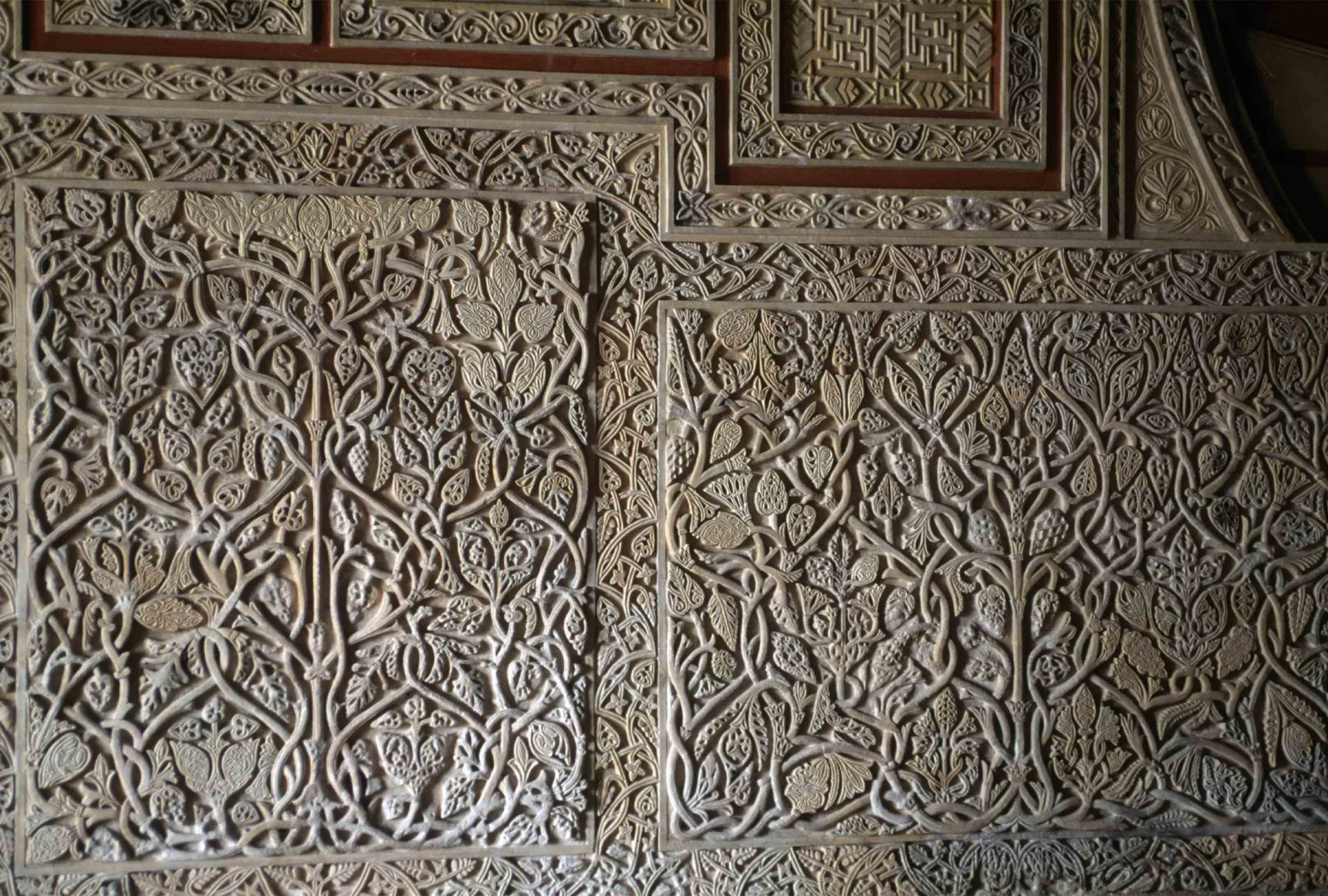 Un mur bas-relief du Xe siècle dans le Salon Rico de Madinat Al-Zahra. (Images Getty)   