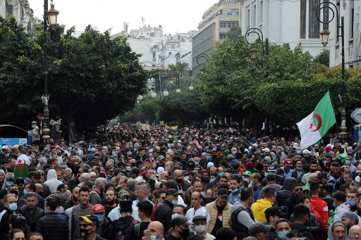 Une manifestation dans la capitale Alger, le 26 février 2021(Photo, AFP)