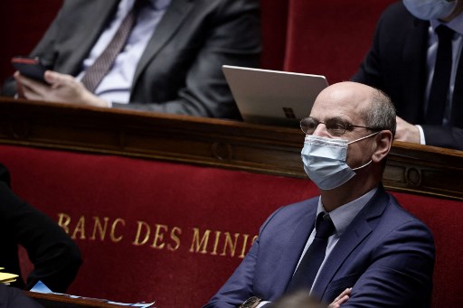 Le ministre de l'Education Jean-Michel Blanquer, le 01 avril 2021 à l'Assemblée nationale à Paris (Photo, AFP)