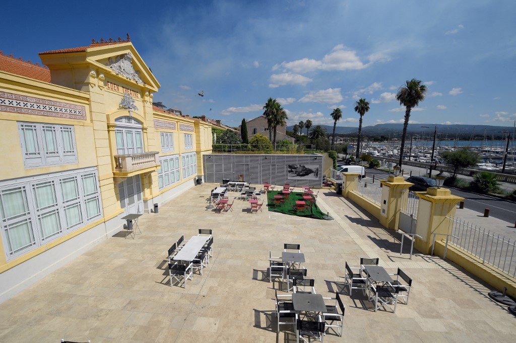 Cette photographie montre le cinéma "Eden-Théâtre" à La Ciotat, dans le sud de la France, le 13 juillet 2021