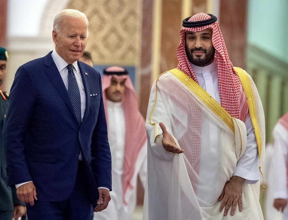 Joe Biden a rencontré le prince héritier Mohammed ben Salmane. (SPA) 