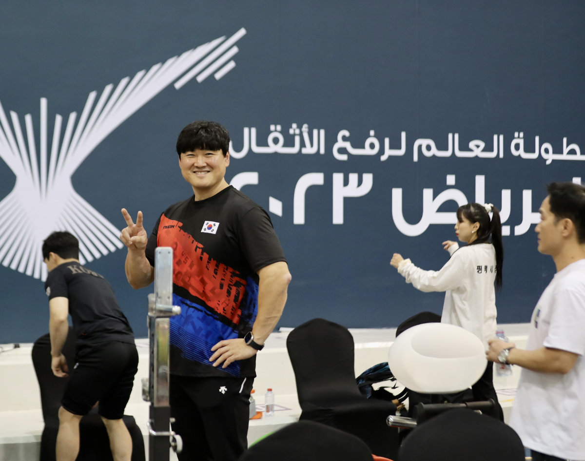 Les membres de l’équipe nationale sud-coréenne s’entraînent pour la compétition. (Photo fournie)