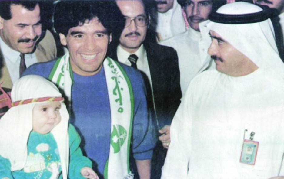 Diego Maradona a joué un match d'exhibition pour Al-Ahli à Djeddah en 1987 (Photo, Twitter)