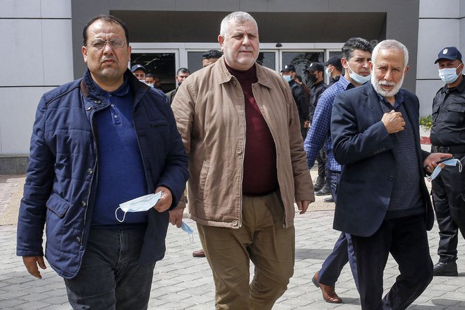 Les membres du Jihad islamique Daoud Shehab, Khaled Al-Batsh et Muhammad Al-Hindi composent la délégation du mouvement dans les pourparlers avec le Fatah avant les élections palestiniennes. (Photo, AFP/SAID KHATIB)