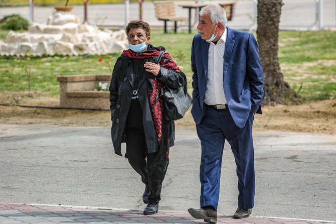 Maryam Abu Daqqa (à gauche) et Mahmoud Al-Zaq forment la délégation du Fatah dans les pourparlers avec le Hamas sur les élections palestiniennes. (Photo, AFP/SAID KHATIB)