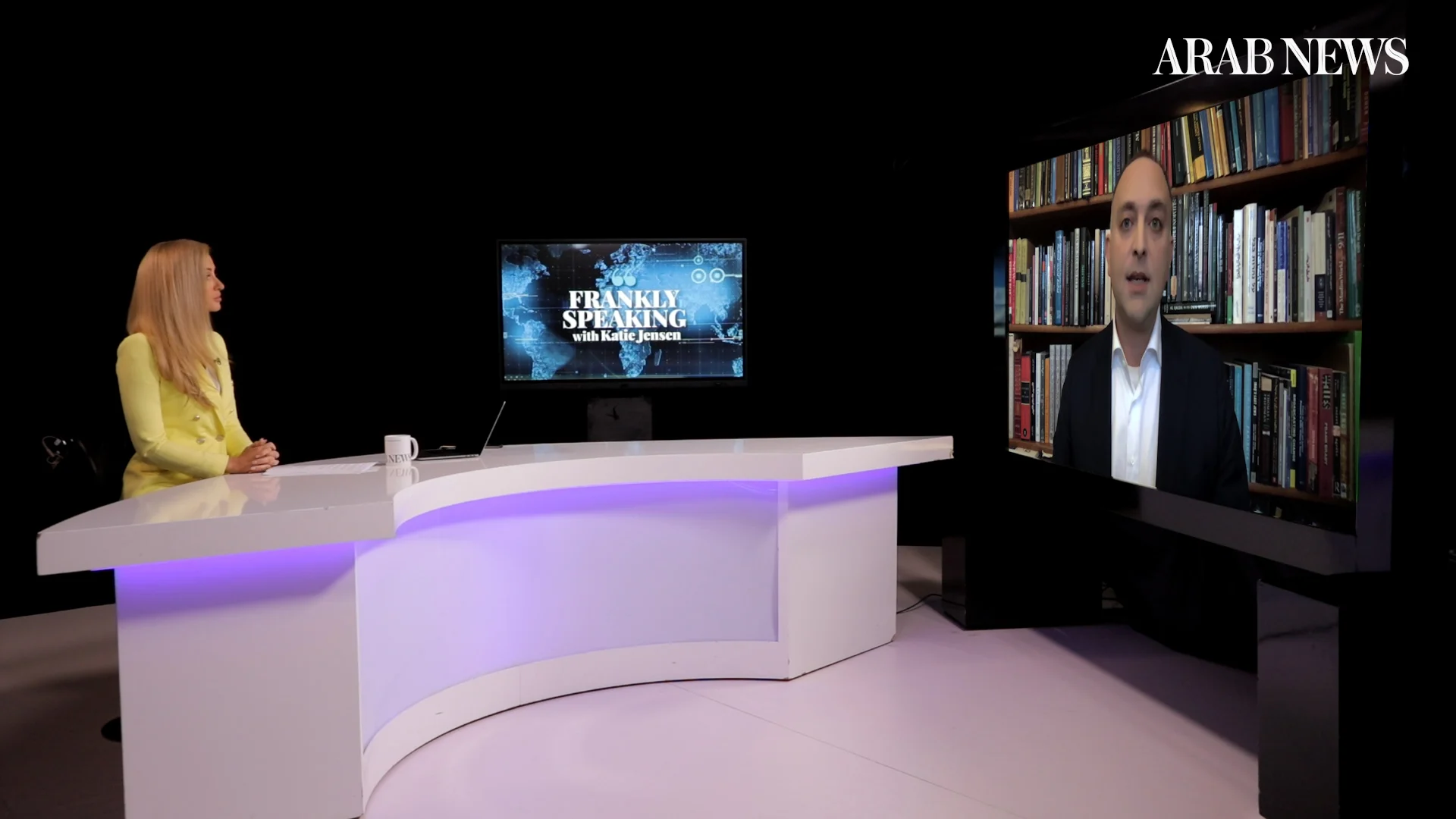 Joseph Braude, président du Center for Peace Communications, basé aux États-Unis, lors de l'émission «Frankly Speaking» d'Arab News (Capture d'écran).
