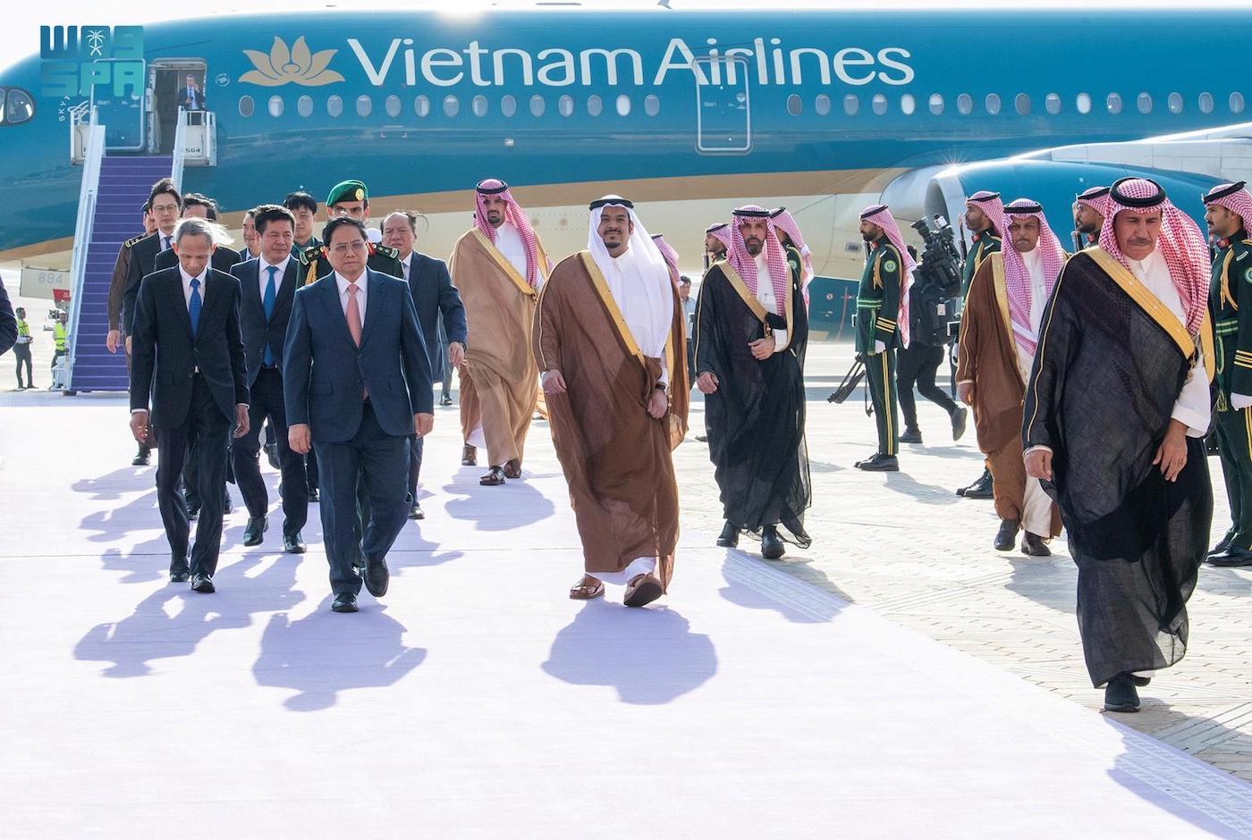 Le Premier ministre vietnamien, Pham Minh Chinh, arrive à Riyad mercredi. (SPA)