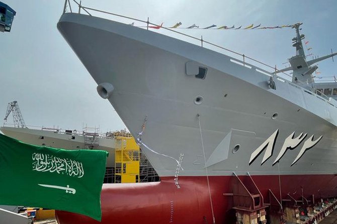 Le navire du roi a été construit par la société publique espagnole Navantia pour la Marine royale saoudienne. (Photo, SPA