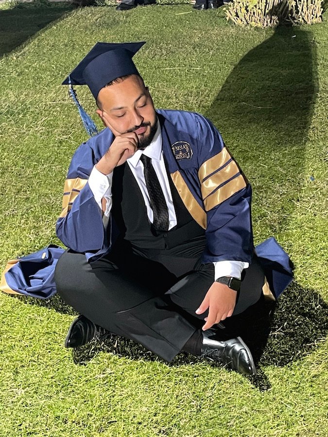 Après six ans d’études, Mohammed Tarek a récemment obtenu son diplôme de l’université MSA en Égypte. (Photo fournie)