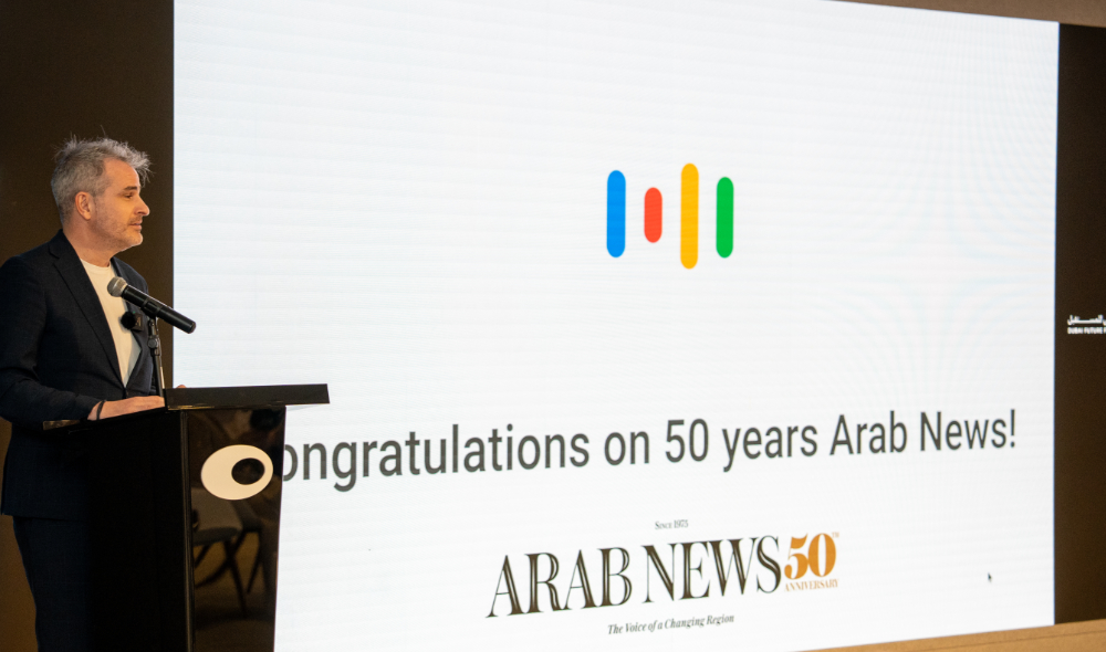 Anthony Nakache, directeur général de Google MENA, a présenté les initiatives et les produits de Google visant à améliorer l'expérience des utilisateurs et à soutenir la création de contenu. (Photo AN/Abdurrahman Fahad Bin Shulhub