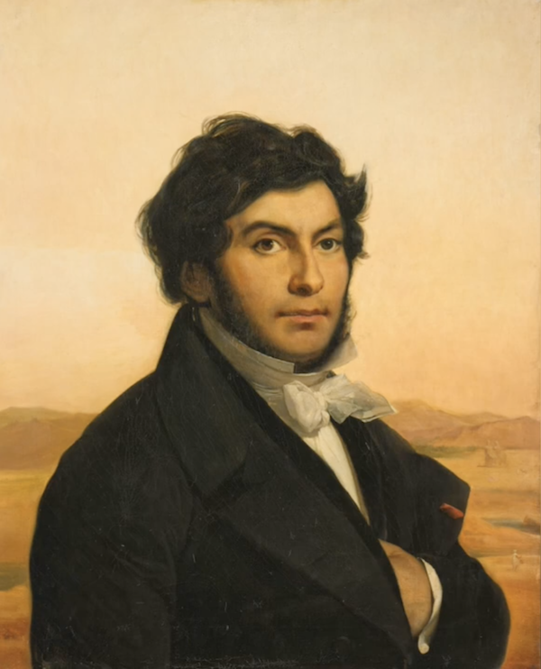 Portrait de Jean-François Champollion (1790-1832), vers 1834, Léon Cogniet (photo, Musée du Louvre)