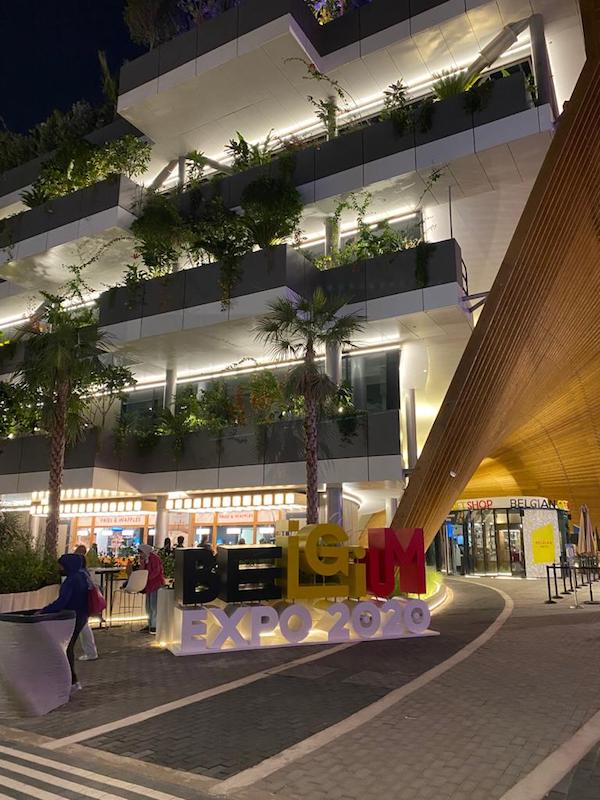 L'entrée du pavillon Belgique à l'Expo 2020, Dubaï (fournie)