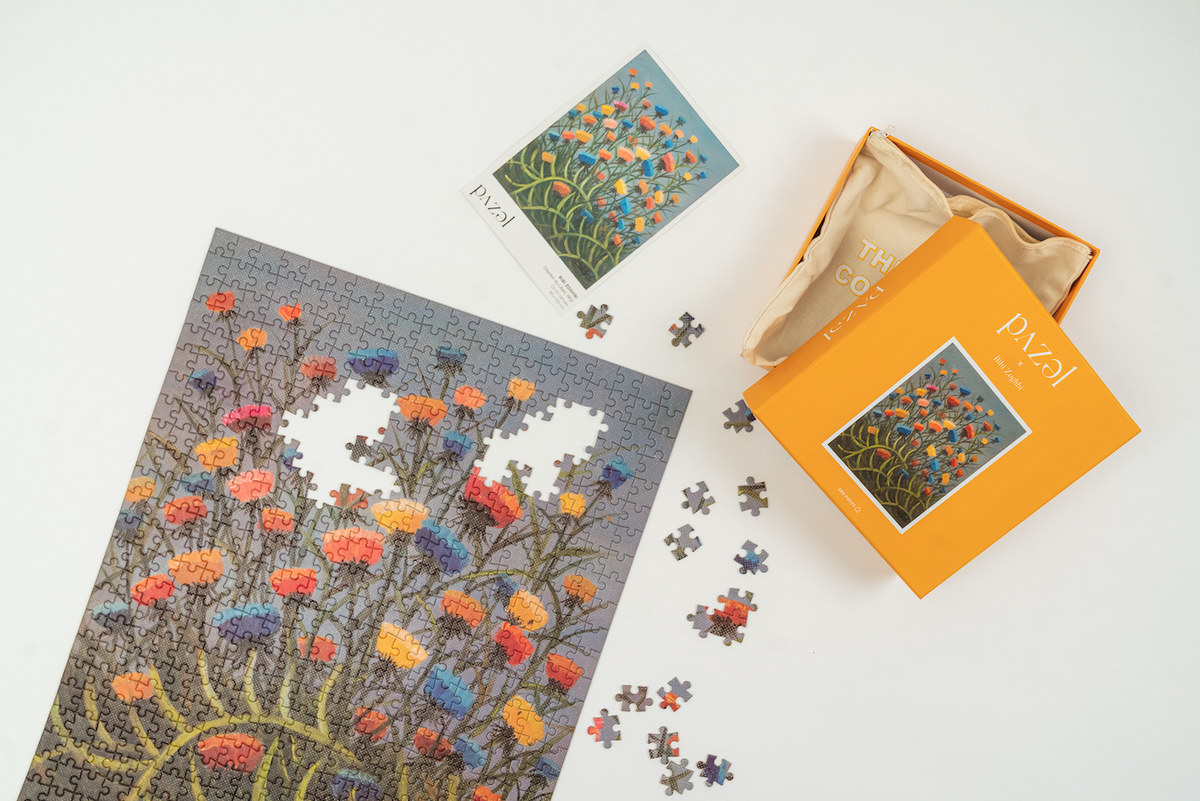 Chaque boîte Pazel colorée est livrée avec cinq cents pièces de puzzle. (Fourni)