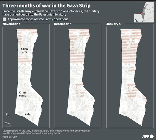 Des soldats israéliens préparent des munitions près d’un obusier d’artillerie automotrice dans le sud d’Israël, près de la frontière avec la bande de Gaza, le 16 décembre 2023. (AFP)