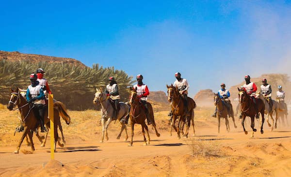 Vue de l'épreuve d'endurance dans le désert d'AlUla (Fursan)