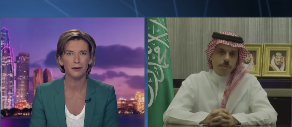  Le prince Faisal ben Farhan a également discuté avec Becky Anderson, journaliste à CNN, de la possibilité pour les musulmans israéliens d'effectuer le pèlerinage de La Mecque. (Capture d'écran / CNN)