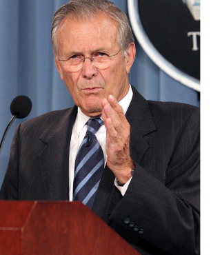 L'ancien secrétaire à la défense américain, Donald Rumsfeld