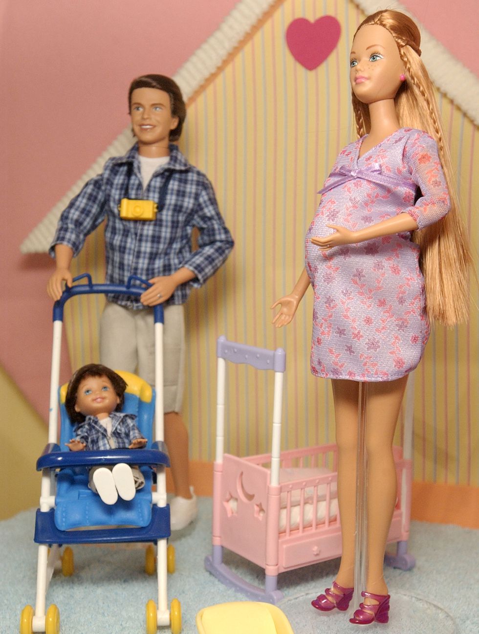 Midge & Bébé Heureuse Famille Barbie Neuf En Boîte Enceinte 2002