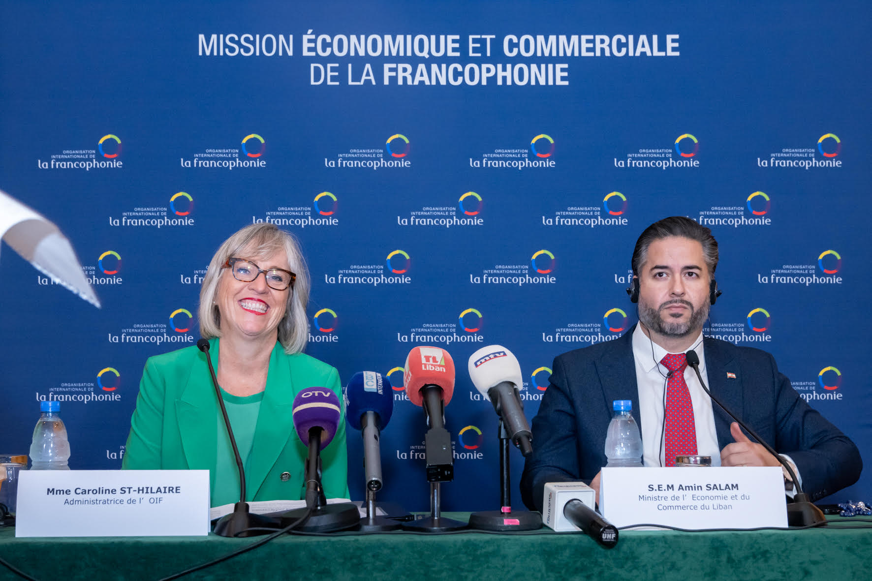 Devant un parterre de journalistes et au côté de l’administratrice de l’OIF, Caroline St-Hilaire, Amine Salame s’est réjoui de la tenue de cette mission économique au Liban, affirmant qu’elle «apporte un élan positif dans un contexte de crise»