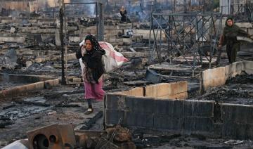Liban: 8 arrestations après un incendie dans un camp de réfugiés