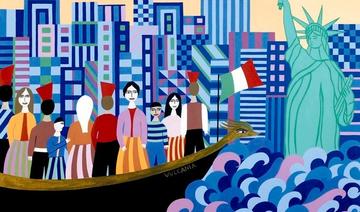 L’artiste libano-américaine Helen Zughaib et son tableau «Se rendre en Amérique»