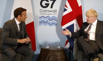 Le Premier ministre britannique Boris Johnson et le président français Emmanuel Macron participent à une réunion bilatérale lors du sommet du G7 à Carbis Bay, Cornwall, le 12 juin 2021 (Photo, AFP)