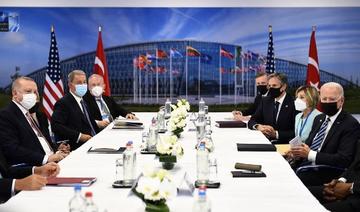 Le président turc Recep Tayyip Erdogan et le président américain Joe Biden assistent à une réunion bilatérale en marge du sommet de l'OTAN à Bruxelles, le 14 juin 2021 (Photo, AFP)