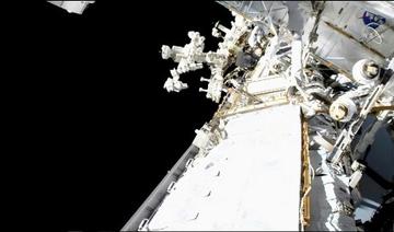 L'astronaute français Thomas Pesquet a entamé une nouvelle sortie dans l'espace, afin de terminer l'installation avec son co-équipier américain Shane Kimbrough de nouveaux panneaux solaires, destinés à augmenter les capacités de production d'énergie de la Station spatiale internationale (ISS), le 20 juin 2021 (Photo, AFP)