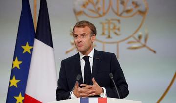 Le président français Emmanuel Macron lors d'une cérémonie à la mémoire des Harkis, des Algériens qui ont aidé l'armée française dans la guerre d'indépendance algérienne, à l'Elysée à Paris, le 20 septembre 2021 (Photo, AFP)