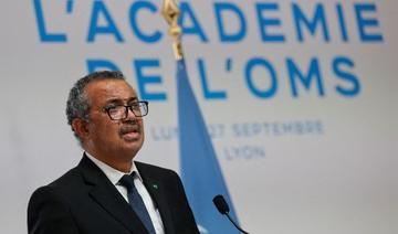 Le directeur général de l'OMS, Tedros Adhanom Ghebreyesus, lors d'une cérémonie marquant le début de la construction de l'Académie de l'Organisation mondiale de la santé à Lyon, dans l'est de la France, le 27 septembre 2021 (Photo, AFP) 