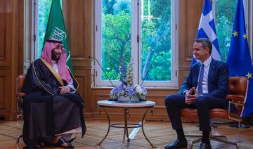 Le prince héritier saoudien s’entretient avec le Premier ministre grec lors d’une visite officielle
