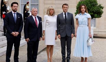 Le couple Macron reçoit le roi et la reine de Jordanie 