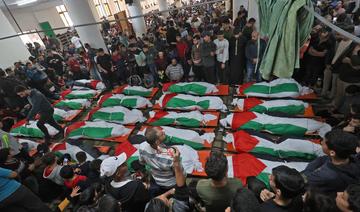 Funérailles des 21 victimes de l'incendie à Gaza 