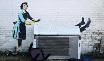 Pour la Saint-Valentin, une très éphémère oeuvre de Banksy sur les violences conjugales