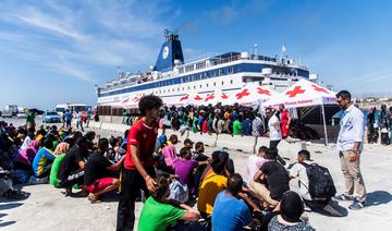 Afflux record de migrants sur l'île italienne de Lampedusa