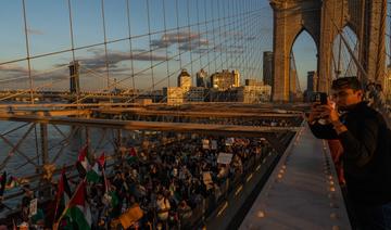 A New York, des milliers de manifestants pro-palestiniens déferlent sur Brooklyn