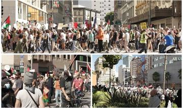 Une manifestation propalestinienne à Los Angeles appelle à la fin du siège de Gaza et de l'occupation israélienne