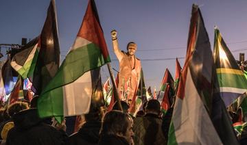 Cisjordanie: Des Palestiniens manifestent pour «remercier» l'Afrique du Sud