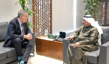 Faisal ben Farhane et le superviseur général de KSrelief discutent de Gaza avec Philippe Lazzarini à Riyad