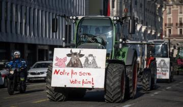 Défilé de tracteurs à Genève pour le premier rassemblement de paysans en Suisse
