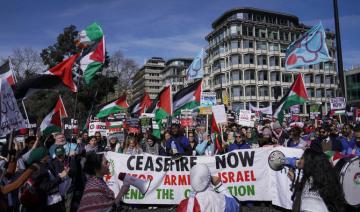 Des milliers de personnes marchent à Londres pour un cessez-le-feu à Gaza 