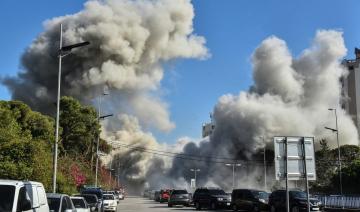 Liban: un immeuble touché par une nouvelle frappe sur la banlieue sud de Beyrouth s'effondre 