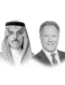Le prince Faisal ben Farhan et David Beasley