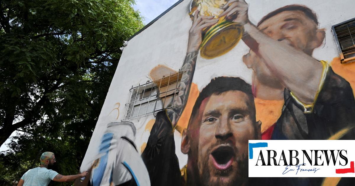 Argentina: En D+4, ya es el primer mural de Messi con una Copa