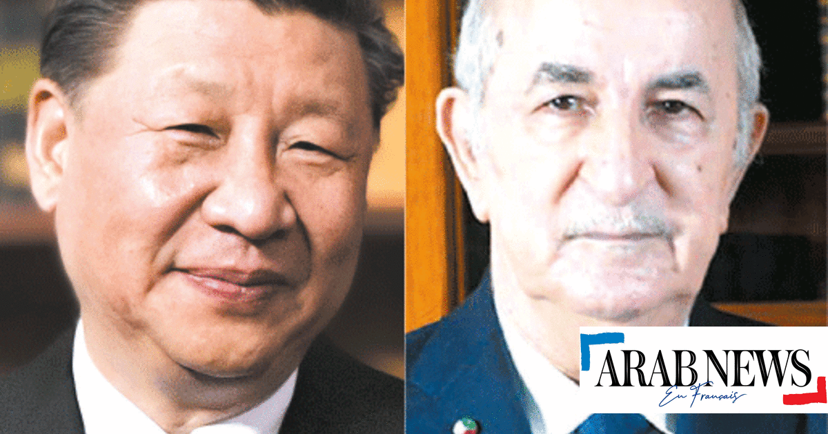 O presidente Abdelmadjid Tebboune em visita de Estado à China na segunda-feira: fortalecendo relações fortes e históricas