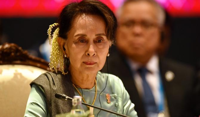 L'ancienne icône de la démocratie en Birmanie, Aung San Suu Kyi et le Président Win Myint ont été arrêtés par les forces armées birmanes (Photo, AFP).