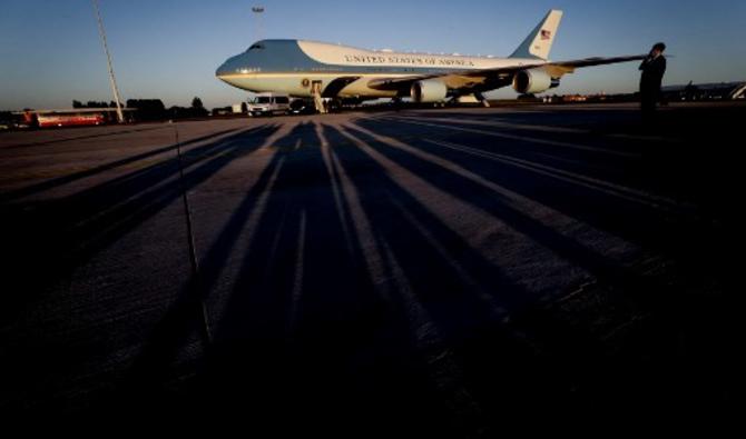 Cette photographie prise le 13 juin 2021 montre Air Force One après l'atterrissage du président américain Joe Biden à l'aéroport militaire de Melsbroek à Bruxelles (Photo, AFP)