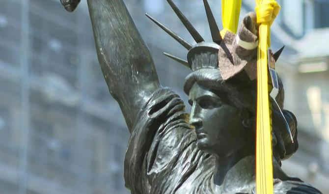 Un modèle réduit de la statue de la Liberté conservé au musée des Arts et Métiers à Paris (Photo, AFP)